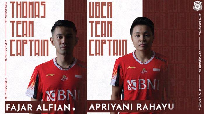 Fajar Alfian and Apriyani Rahayu become Team Captains for the 2024 Thomas Cup and Uber Cup